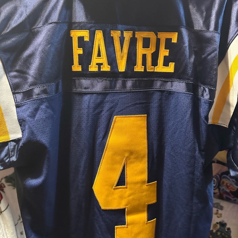 Brett Favre Reebok Navy Blue NFL Jersey